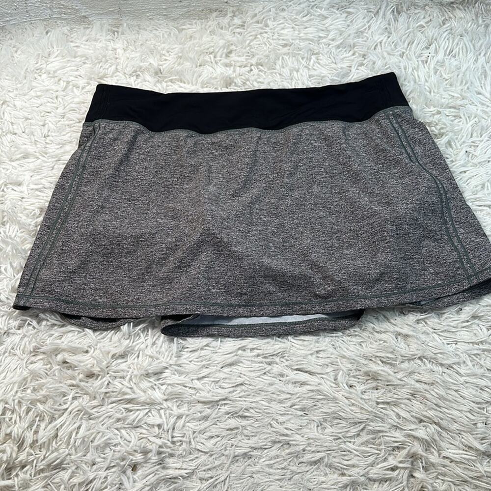 Lululemon Pace Rival Skirt (Tall) *No Panels 15" Heather Lux Multi Black / Black